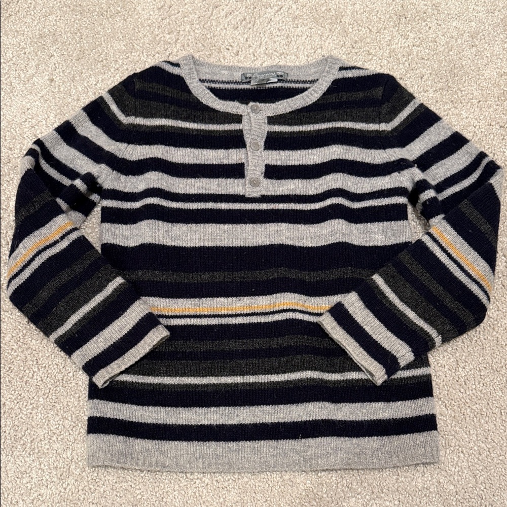 Bonpoint Cashmere Black and Gray Sweater, size 6